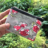 2016新款女包维多利亚的秘密化妆包洗漱包收纳包花朵网包笔袋