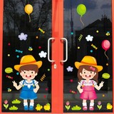 包邮可移除儿童房墙贴卧室卡通动漫墙上贴画墙壁贴纸玻璃双面贴画