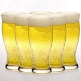 大号德国小麦玻璃啤酒杯套装 600ML超大容量透明扎啤杯 家用6只装