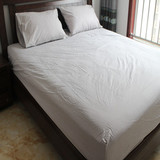 外贸出口60支纯棉双人1.8米床垫保护套加高全棉床笠180*200+45特