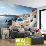 3d立体大型壁画地中海客厅沙发卧室餐厅电视背景墙纸个性定做壁纸