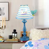 儿童房卡通台灯男孩卧室床头灯蓝色创意可爱温馨书房台灯具灯饰