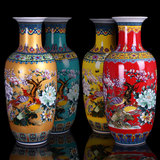 景德镇陶瓷50cm-70cm高花瓶家居饰品客厅摆件 仿古中式花插花器