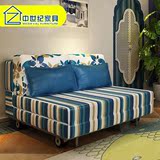 小户型宜家可折叠沙发床双人1.8/1.5米推拉现代多功能沙发床布艺