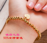 韩版时尚18K玫瑰金情侣手链一对可刻字男女手镯手环饰品生日礼物
