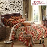 个性民族风波西米亚中国风加厚纯棉磨毛4四件套床上美式床单床品