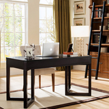 简美式实木书桌 地中海长方形新款欧美简约式办公桌 现代电脑桌