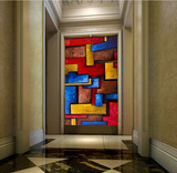 3D立体欧式抽象玄关壁纸 客厅酒店走廊过道墙纸壁画 无缝油画墙布