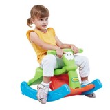 儿童木马摇马塑料双用摇摆椅加厚安全木马组合凳椅绿色好玩摇摆机