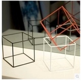 北欧国度 简约现代正方形摆件铁艺几何摆件软装装饰品中式方形框