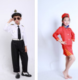 儿童体验馆服装订制飞行员表演服儿童飞行员空姐职业体验服装制作