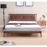 北欧宜家双人床进口白蜡木大床简约现代1.5 1.8米实木床厂家直销