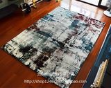 进口土耳其地毯现货 做旧怀旧抽象水墨艺术地毯 客厅样板房地毯