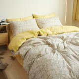 北欧简约纯棉四件套1.5/1.8/2.0m米双人被套床单床上用品里约格子