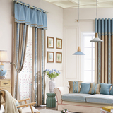 定制简欧式雪尼尔全遮光窗帘成品客厅卧室纯色雪尼尔窗帘布料加厚
