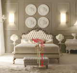 欧式实木雕花软包双人床新古典奢华公主床1.8米婚床法式简约家具