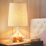 玻璃台灯创意卧室床头简约现代北欧田园台灯温馨时尚设计美式客厅