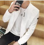 男士青年韩版夹克衫2016新款男装薄款修身夹克青少年立领男外套潮
