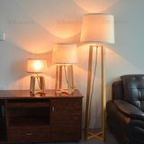 北欧现代简约落地灯客厅书房卧室床头装饰创意实木质布艺落地台灯