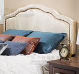 北欧宜家美式布艺床双人床2米带软靠婚床特价促销小户型欧式床