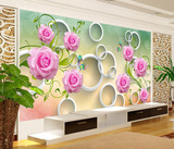 最新款3D5D客厅大幅贴钻十字绣花开富贵浪漫玫瑰花粉红玫瑰钻石画