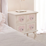 床头柜儿童实木家具储物柜床边收纳柜法式韩式置物收纳柜可定制
