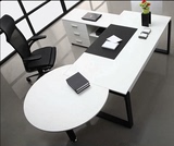 黑白色办公桌简约现代时尚电脑主管经理桌总裁老板桌 家用大班台