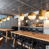 北欧宜家吧台单头玻璃吊灯卧室咖啡厅餐厅创意坚果吊灯小蘑菇吊灯
