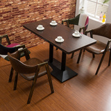 时尚简约西餐厅餐桌组合椅现代欧式咖啡厅桌椅甜品店桌子A字椅子
