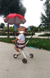 米高溜娃神器儿童折叠车超轻便携手推车三轮滑行车简易拐杖滑轮椅