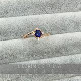 芙拉珠宝 18K玫瑰金斯里兰卡蓝宝石戒指 精致珠边蕾丝款 定制欣赏