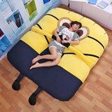 小黄人榻榻米床垫单人双人加厚睡垫卡通创意懒人沙发床可拆洗褥子
