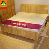 深圳橡木床1.8米双人床全实木床1.5米高箱储物单人床现代简约特价