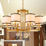 现代新中式吊灯简约中式客厅灯水晶餐厅吊灯仿古铁艺中式工程灯具