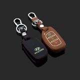 新款包邮现代索纳塔九名图IX35汽车智能钥匙包索九专用折叠钥匙套