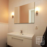 无框卫生间镜子壁挂浴室镜洗手间洗脸梳妆台盆镜厕所玻璃半身镜