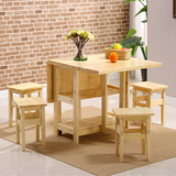 直销折叠餐桌实木百变组合家具长方形吃饭桌简约现代小户型折叠桌