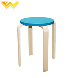 宜家实木圆凳小凳子彩色曲木时尚木板凳简约餐凳家用餐椅儿童凳子