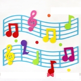 学校幼儿园舞蹈房音乐教室布置装饰钢琴行音符立体墙贴创意五线谱