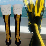 鸡爪袜子鸡脚图案袜子创意长袜比张惠妹同款心机袜更显瘦的鸡爪袜