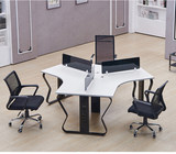 简约现代办公桌武汉办公家具开放式三人钢架办公桌员工电脑桌