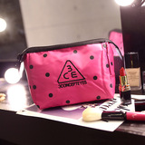 化妆包 韩国3CE波点可爱便携旅行手拿包中包收纳包大小号迷你包邮