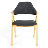 实木餐椅 椅子靠背电脑椅咖啡椅软包椅 布艺北欧宜家休闲椅电脑椅