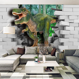 米兰创意3D立体壁纸壁画动漫恐龙个性定制客厅沙发背景墙纸壁画