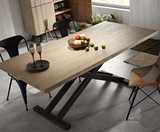 北欧铁艺实木餐桌书桌做旧复古长方形会议桌原木电脑桌咖啡桌子