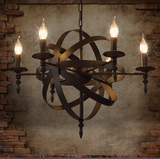 美式工业风复古怀旧铁艺吊灯个性创意艺术餐厅酒吧客厅蜡烛吊灯具
