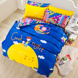 韩式家纺磨毛床上四件套全棉简约双人冬季婚庆床单被套1.5米1.8m