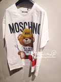 意大利直购~MOSCHINO 2016春夏 工具小熊短袖T恤 男女同款