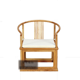 老榆木免漆实木圈椅太师椅南宫禅椅官帽椅茶椅新古典现代中式家具