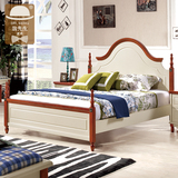 翁先生家具地中海实木床双人床1.8米美式乡村田园床欧式储物婚床